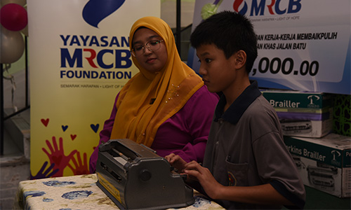 Yayasan MRCB Contributes Braillers to Blind Students and Funds Repair Works at SK Pendidikan Khas Jalan Batu Worth RM40,000